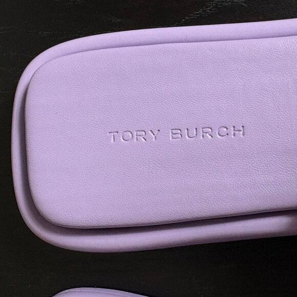 TORY BURCH Womens Size 7 Double T Sport Slide Sandals Lavender Cloud Purple NEW - Picture 4 of 9
